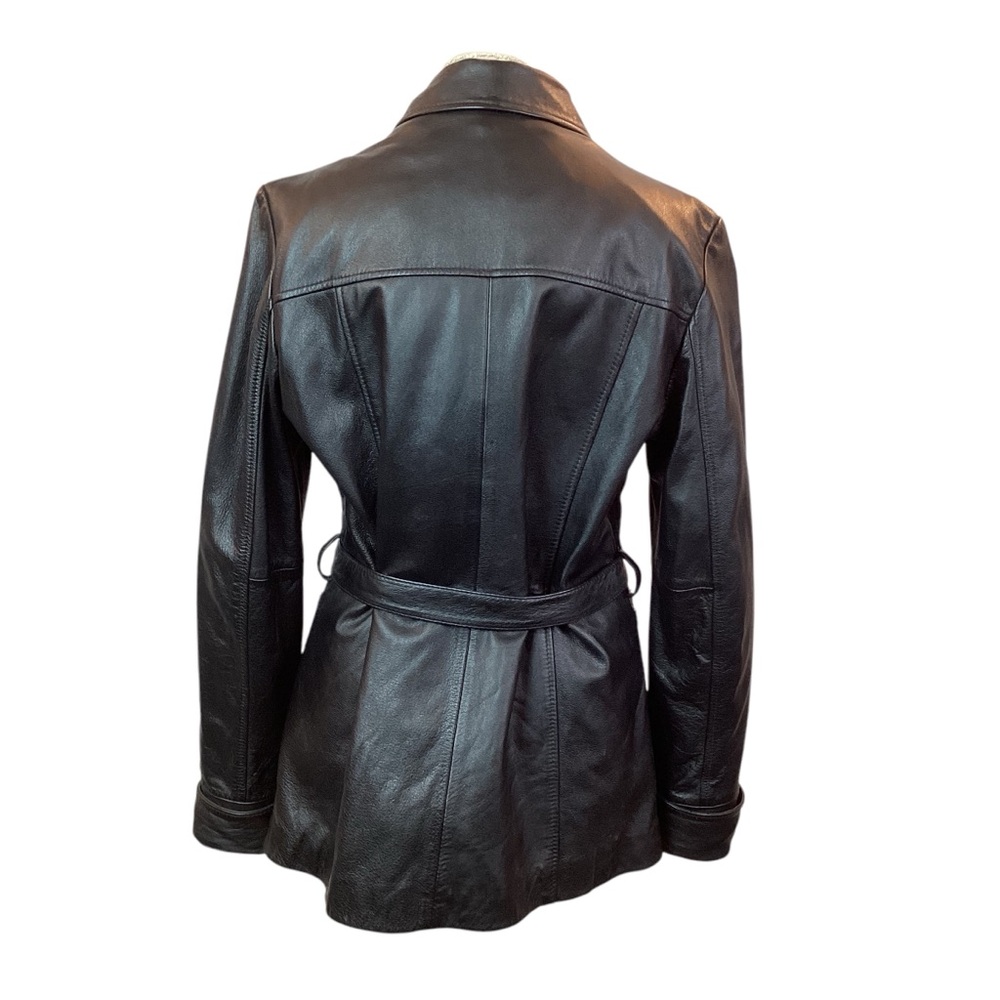 Wilson’s Leather Thinsulate Insulated Belted Leather Jacket Black - Picture 3 of 14